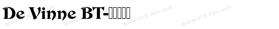 De Vinne BT字体转换